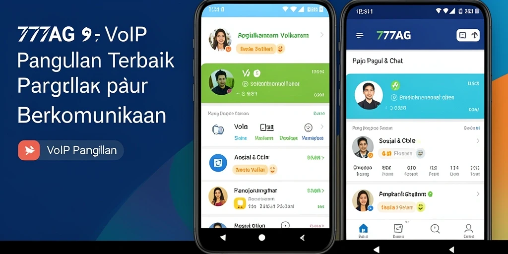 Antarmuka aplikasi 777AG yang sederhana dan fungsional untuk VoIP Panggilan.