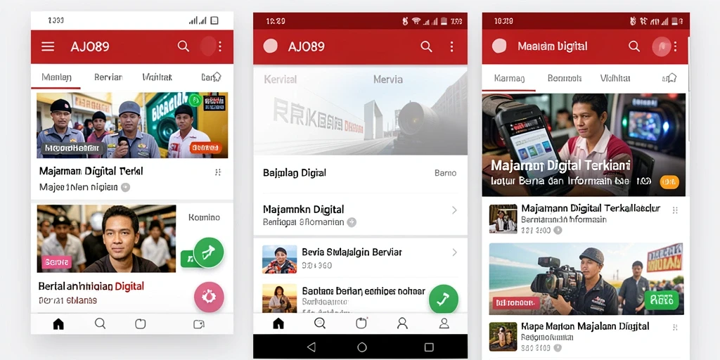 Tampilan antarmuka AJO89 yang modern dan fungsional.
