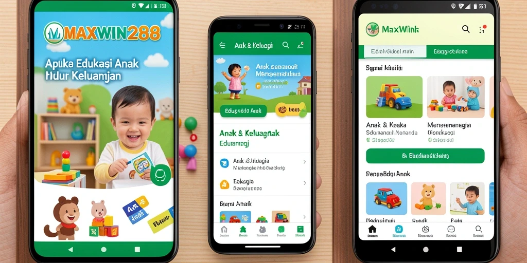 Tampilan antarmuka aplikasi Edukasi Anak yang interaktif.