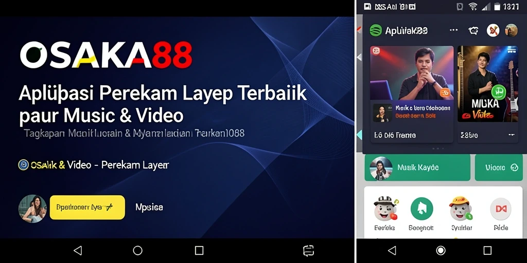 Antarmuka intuitif aplikasi OSAKA88 untuk perekaman layar.