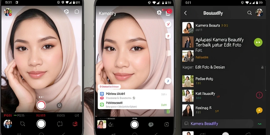 Antarmuka PG11 yang menarik dan mudah digunakan untuk Kamera Beautify.