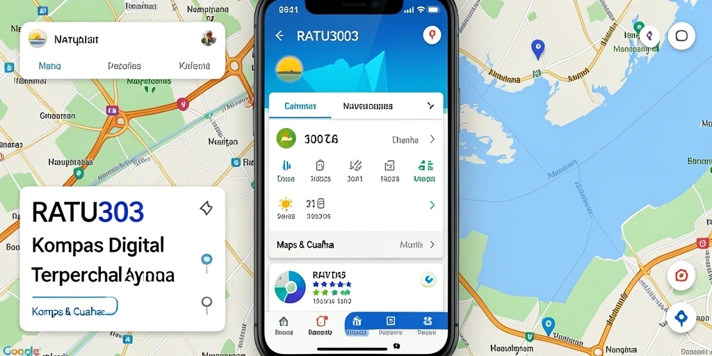 Tampilan antarmuka kompas digital RATU303 yang modern dan fungsional.