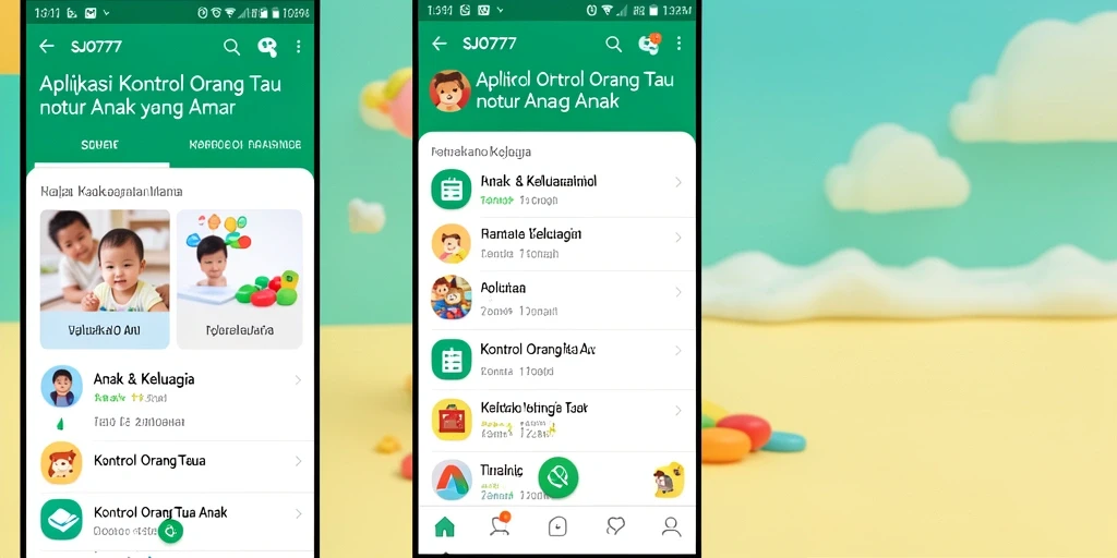 Antarmuka SJO777 yang ramah pengguna untuk kontrol orang tua.