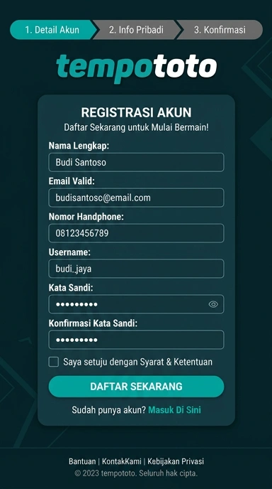 Panduan Daftar Akun Baru tempototo untuk Pengguna Android
